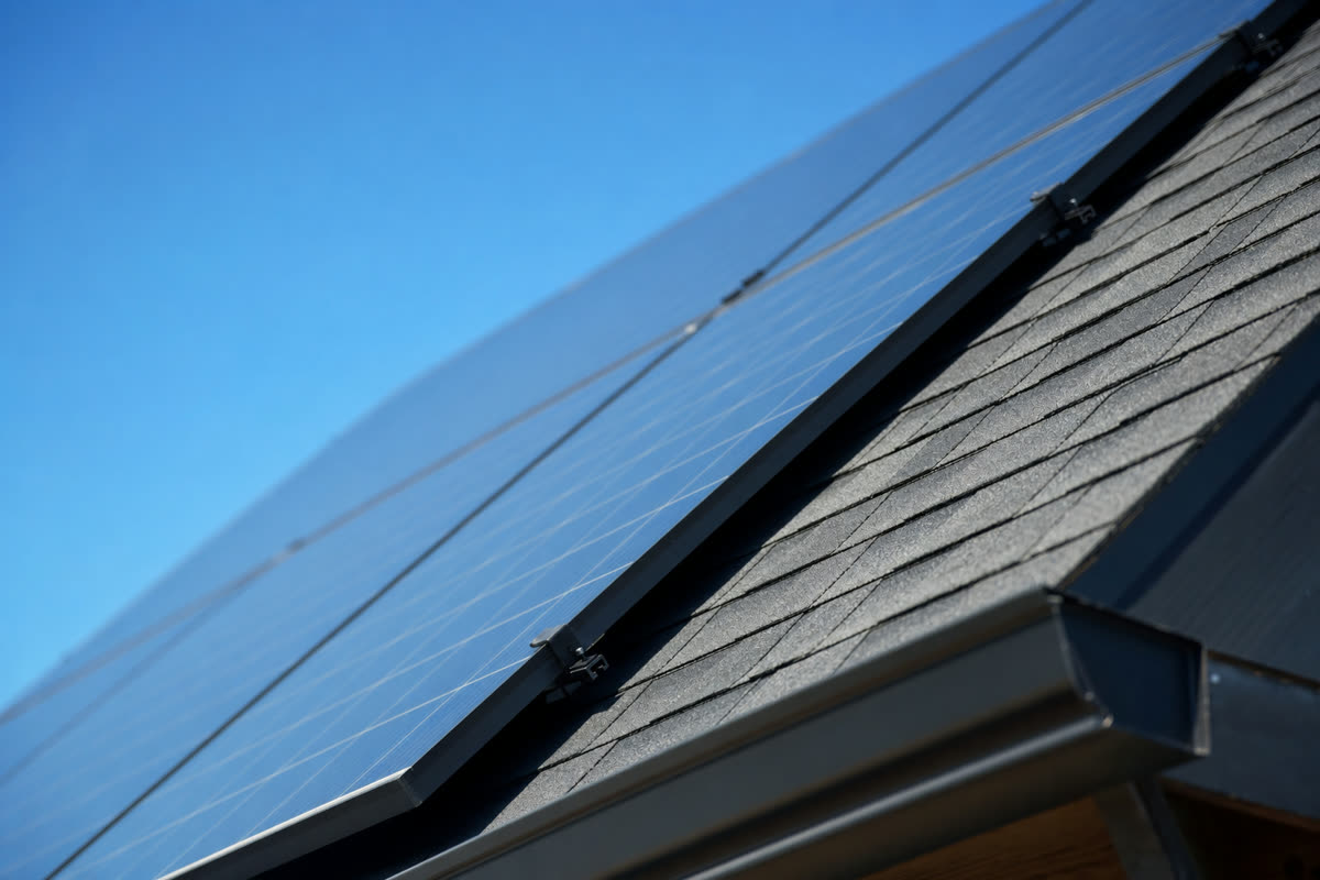 Sleek black solar panels installed on a Hudson Valley home